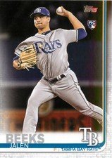 Jalen Beeks RC 2019 Topps Series 2 Baseball MLB Rookie Card #688 Tampa Bay Rays