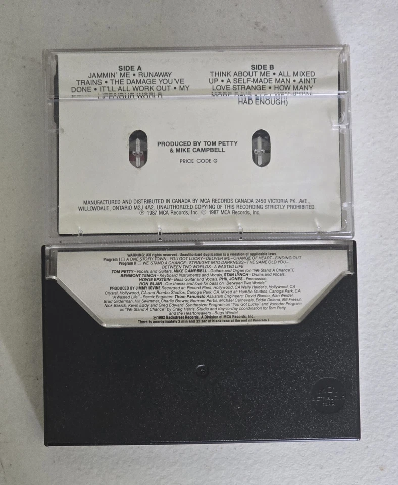 TOM PETTY & THE HEARTBREAKERS 2 Cassette Tape Lot Rock Long After Dark Let MeUp  - Imagem 3 de 3