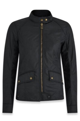 BELSTAFF LADIES Antrim TekWax Motorcycle Jacket Colour Black - Main Image