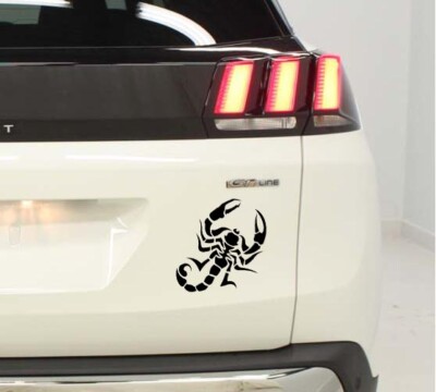 Autocollant voiture Scorpion Blanc Cadox - Feu Vert