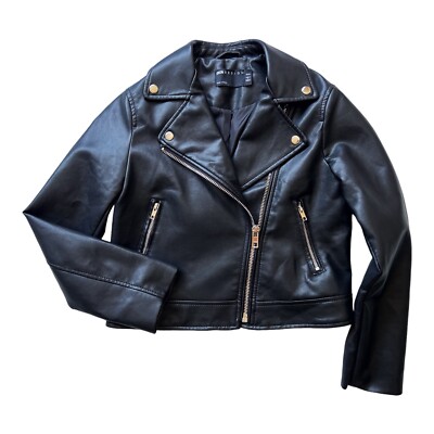 Asos Petite Black Moto Jacket Asos Design Petite Longline