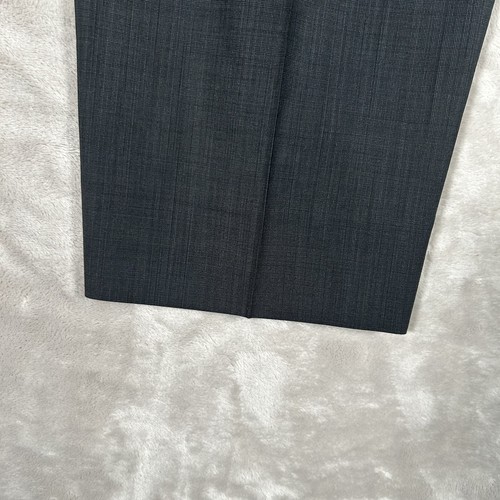 CANALI Current 1934 Solid Grey 100% Wool Luxury Flat Front Pants Trousers - 37 - Picture 13 of 21