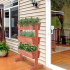 3 Tier Wooden Vertical Raised Garden Bed Vegetable Planter Box Outdoor Indoor US