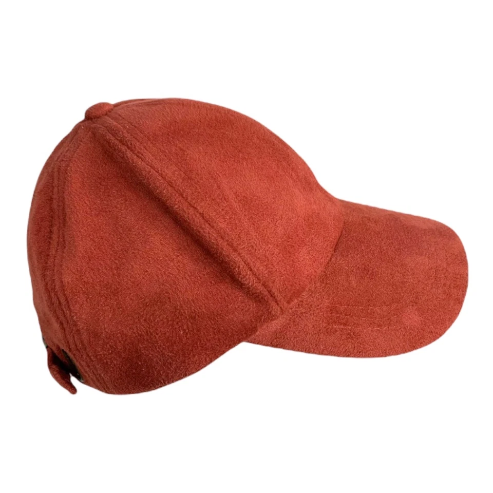 Free People Williamsburg Adjustable Burgundy Red Chic Vegan Suede Baseball Hat - Image 4 of 4