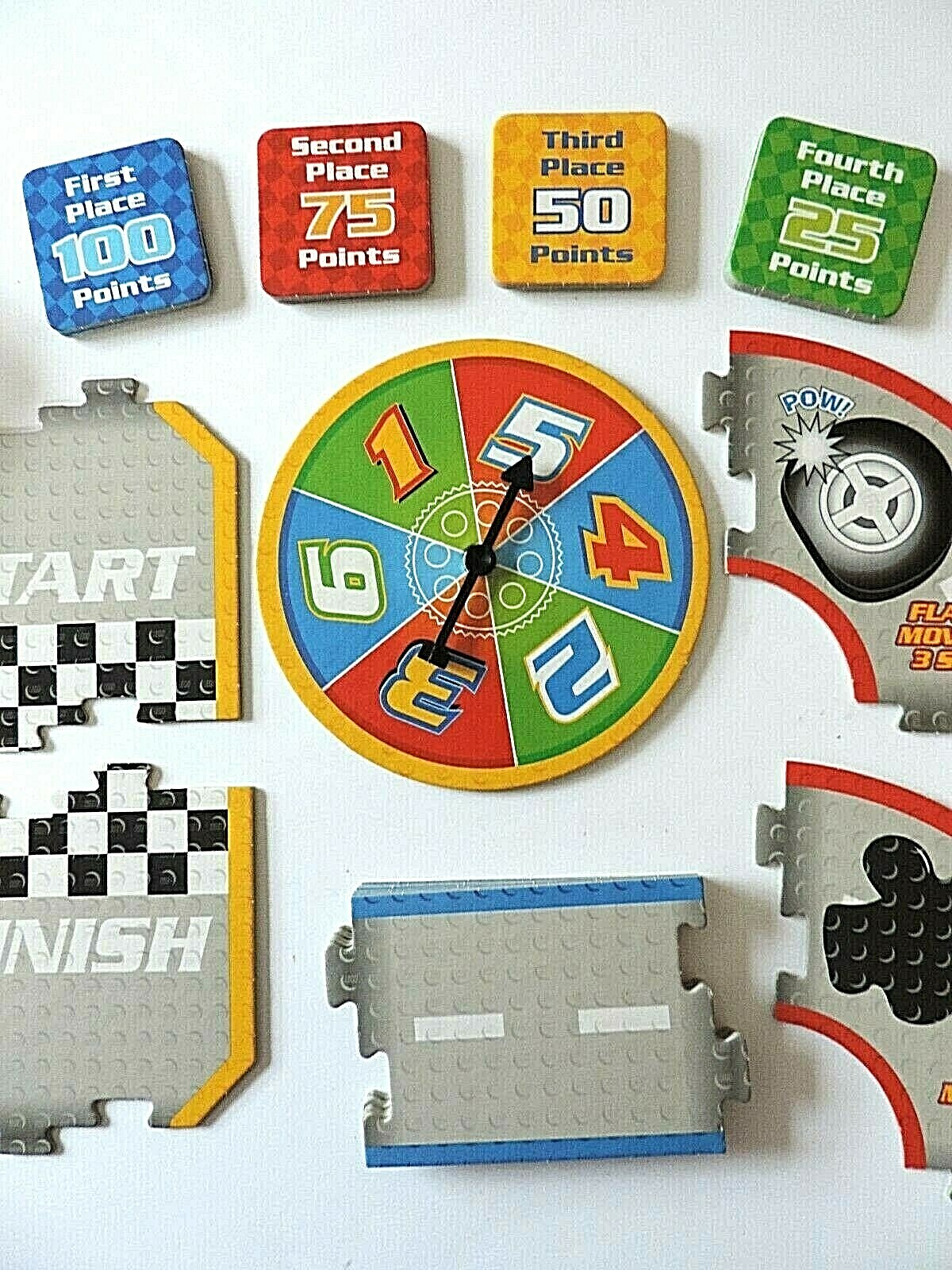 LEGO Racers Super Speedway Board Game Pieces Only INCOMPLETE 60 Pieces ...