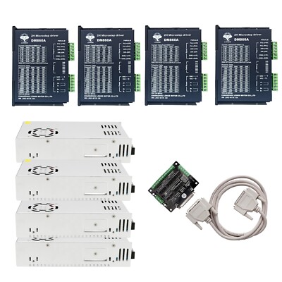 【US FREE】 4axis Stepper Motor Drive DM860A,7.8A, 24-80VDC & 350W-60V CNC Mill