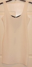 WHITE SLEEVELESS DRESS WITH BLACK TRIM IN BACK BY MATERIAL GIRL SIZE JUNIOR S