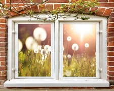 3D Dandelion Grass A911 Window Film Print Sticker Cling Stained Glass UV Zoe