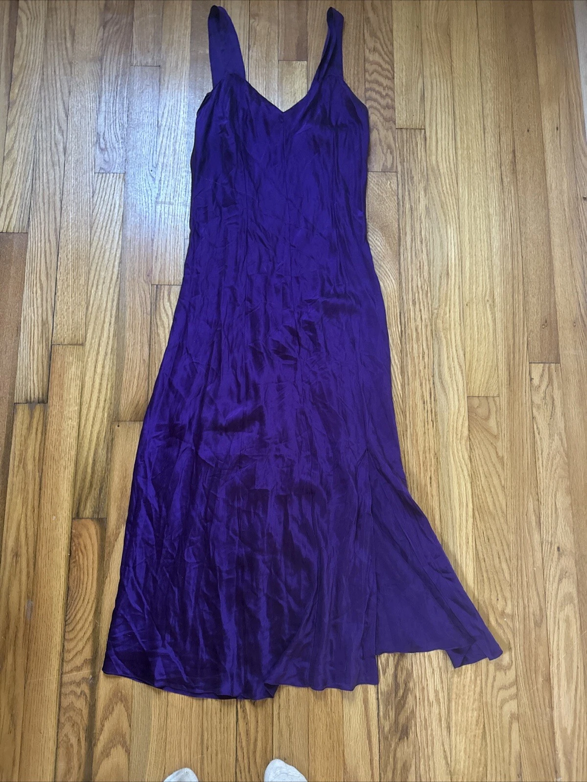 UNDERCOVER Camicia da notte anni 90 Victorias Secret seta vintage viola slip dress M