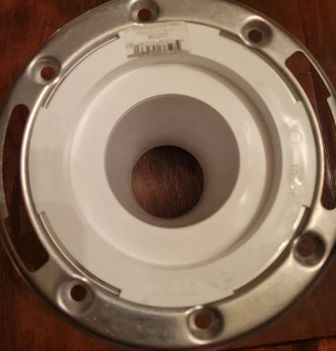 3" PVC Closet Flange with Stainless Steel Ring less Knockout ,PartNo C57-236 - Picture 3 of 4