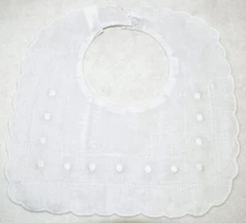 Bobbin Inc 0360178 Swiss Dot Bib Ramie Infant Size Hook And Loop Closure