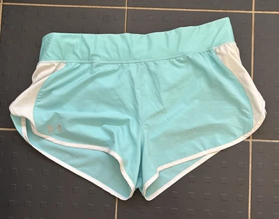 Under Armour Sport Shorts Unisex Gr. XL hellblau weiß Heat Gear TOP - Bild 1 von 4