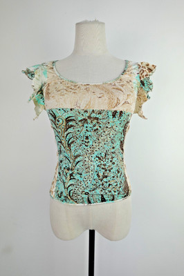 CLASS ROBERTO CAVALLI TOP SHIRT DAMEN GR 44 T-SHIRT WOMAN ITALY Y2K GLITZER