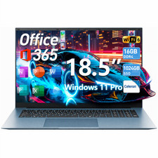SGIN 18,5 Zoll Laptop 16GB RAM 1TB SSD Windows 11 PRO Intel N5095 RJ45 …