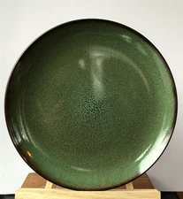 Set of 3 Home Trends RAVE Green Brown Dinner Plates 10 1/2” Discontinued