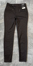 NWT Simply Vera Vera Wang Women’s Skinny Pants XS High Rise Leopard Twill