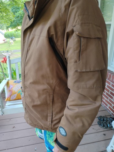 Vintage Dickies Storm Arbeitsmantel Herren extra groß braun Kapuze Stepp gefüttert - Bild 3 von 7
