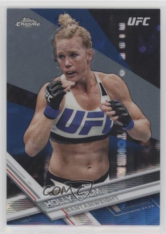 2017 Topps Chrome UFC Blue Wave Refractor /75 Holly Holm #95