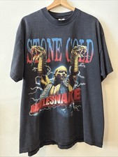 Vintage 90s WWF Stone Cold Steve Austin Rattlesnake Lightning Rare Shirt Sz XL
