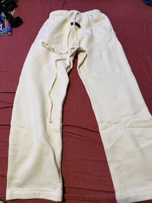 Cream Relaxed, Fit Essential Sweatpants Size Extra Small