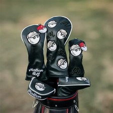 Malbon Golf Club Headcovers Baseball Cap Dark Green, Wood Driver Hybrid Putter