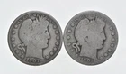 1892-1915 Lot 2 1907 1901 Barber 90% Half Dollars - Coin Collection *943