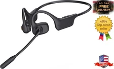 Open Ear Headphones with Mic, Bluetooth Wireless Headset with Microphone, AI ...