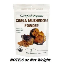 Cherie Sweet Heart 6oz Chaga Mushroom Powder, Organic Tea Supplement FRESH 2027