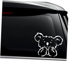 Cute Baby Koala Bear Animal Decal Sticker For 06 in / 15 cm Wide Gloss White