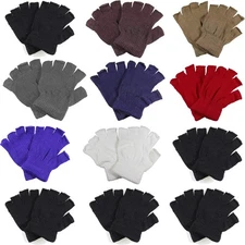 Gelante Classic Adult Winter Fingerless Knitted Small, 12 Pairs Assorted 
