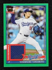 2026 Series 1 1991 Topps Baseball Relics Green 69/99 Yoshinobu Yamamoto 0l1o