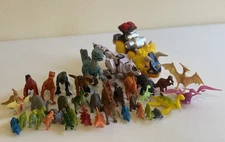 Mixed Dinosaur Toy Lot of 37 Figures Various Species Sizes Years Brands