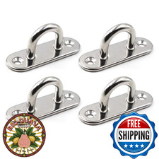 304 Stainless Steel Eye Pad Plate Anchor Mount 5/16" 8mm Great for Yoga Swings H