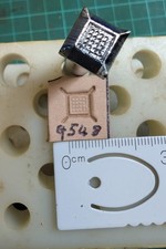 #G548 WAFFLE GEOMETRIC LEATHER TOOLING STAMP