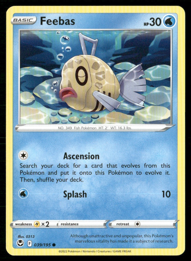 2022 Sword & Shield - Silver Tempest Feebas Basic/Common #39