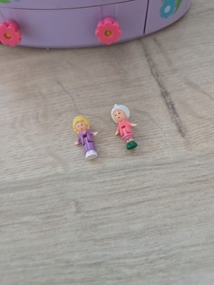 Vintage Polly Pocket Pullout Playhouse 1991 Bluebird Beauty Case + 2 Figuren