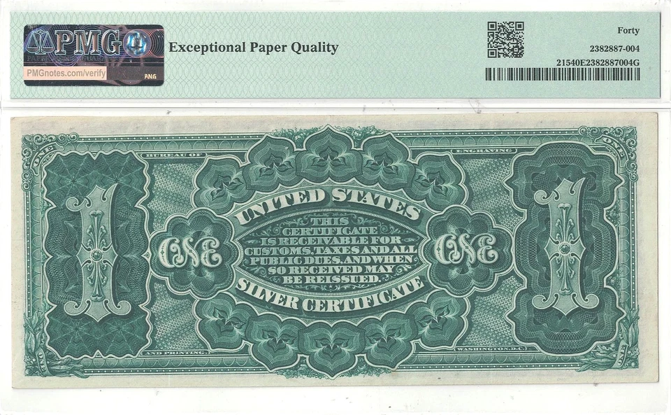1886 $1 Silver Certificate Fr-215 PMG XF-40 EPQ - Image 3 of 3