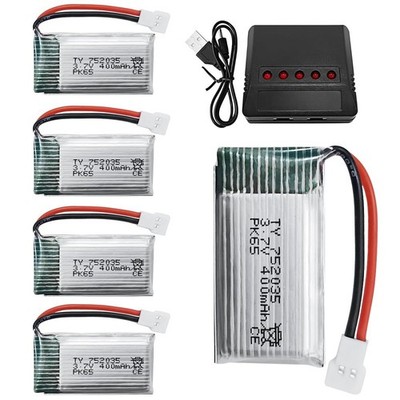 5 Stk 3.7V 400mAh Akku 51005 Molex Stecker mit Ladegerät Für H99W H31 H6C