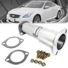 Megan 3" Add-on Rear Exhaust Extension Tube For 08-13 G37 / 14-15 Q60 Coupe RWD