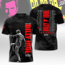 Billy Idol It's A Nice Day To Tour Again 2025 3D All Over Printed T-Shirt