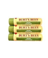 Burts Bees Moisturizing Lip Balm 4.25g - Hemp Chanvre (Pack of 3)