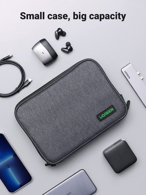 UGREEN Reise Elektronik Organizer Tasche Große Kapazität Tech Pouch Kabel Etui M