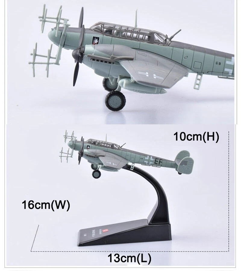 1:100 Diecast Military Model Luftwaffe WWII Messerschmitt BF 110 Bomber Aircraft - Image 2 of 4