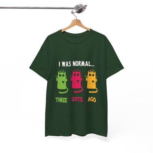 "T-Shirt Cat Lover Unisex schweres Baumwoll-T-Shirt ""I Was Normal""" - Bild 39 von 100