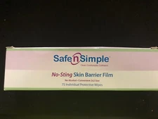 Safe n' Simple No-Sting Skin Barrier Film 75 Count 2x2 Inch SNS80775