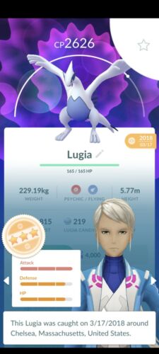 Lugia Hiny Brilhante Pokemon Go (30 Dias de Amizade), Jogo de Computador  Pokemon Go Nunca Usado 62771410