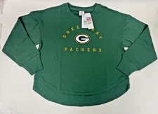 Green Bay Packers Womens Crewneck Pullover Sweatshirt NWT COSTCO Choose Size
