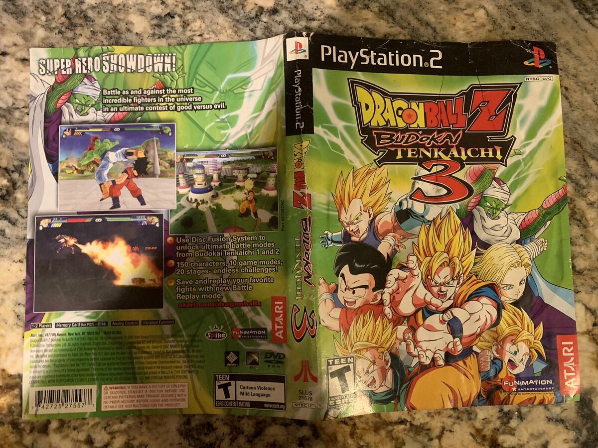 Dragonball Z Budokai Tenkaichi 3 PlayStation 2 PS2 Cover Art ONLY NO GAME  Manual