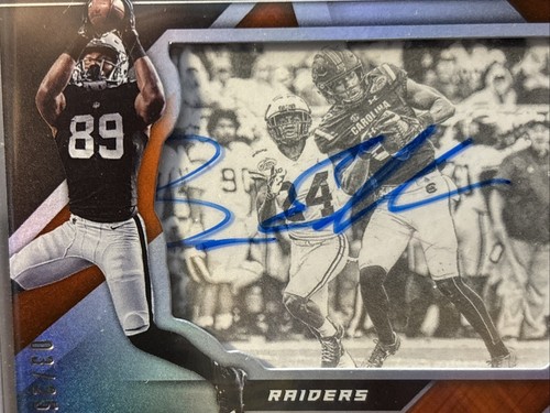 2020 Panini XR Luminous Endorsements Orange #03/25 Bryan Edwards Rookie Auto RC - Foto 2 di 4
