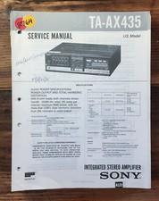 Sony TA-AX435 Amplifier Service Manual Original 